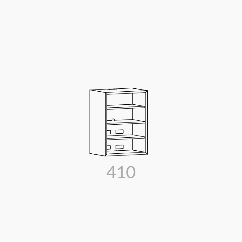 Clic 410 grundmodul. Grå lak