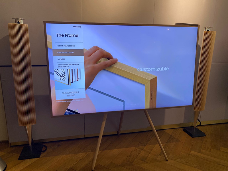 B&O BeoOne + 85" QLED Ramme-TV