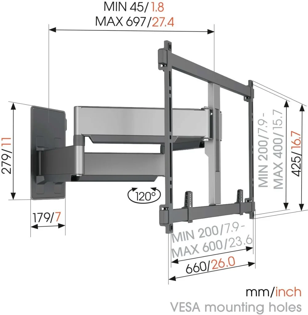 Vogel's TVM 5855 ELITE Full Motion TV-vægbeslag 55–100" – Sort