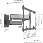 Vogel's TVM 5855 ELITE Full Motion TV-vægbeslag 55–100" – Sort