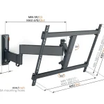 Vogel's TVM 3645 COMFORT Full Motion TV-vægbeslag 40–77" – Sort